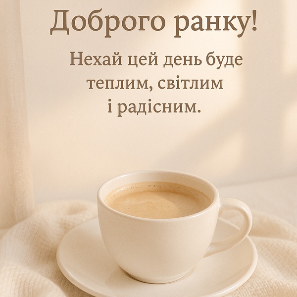 Доброго ранку коли хочеться сказати просто, але тепло
